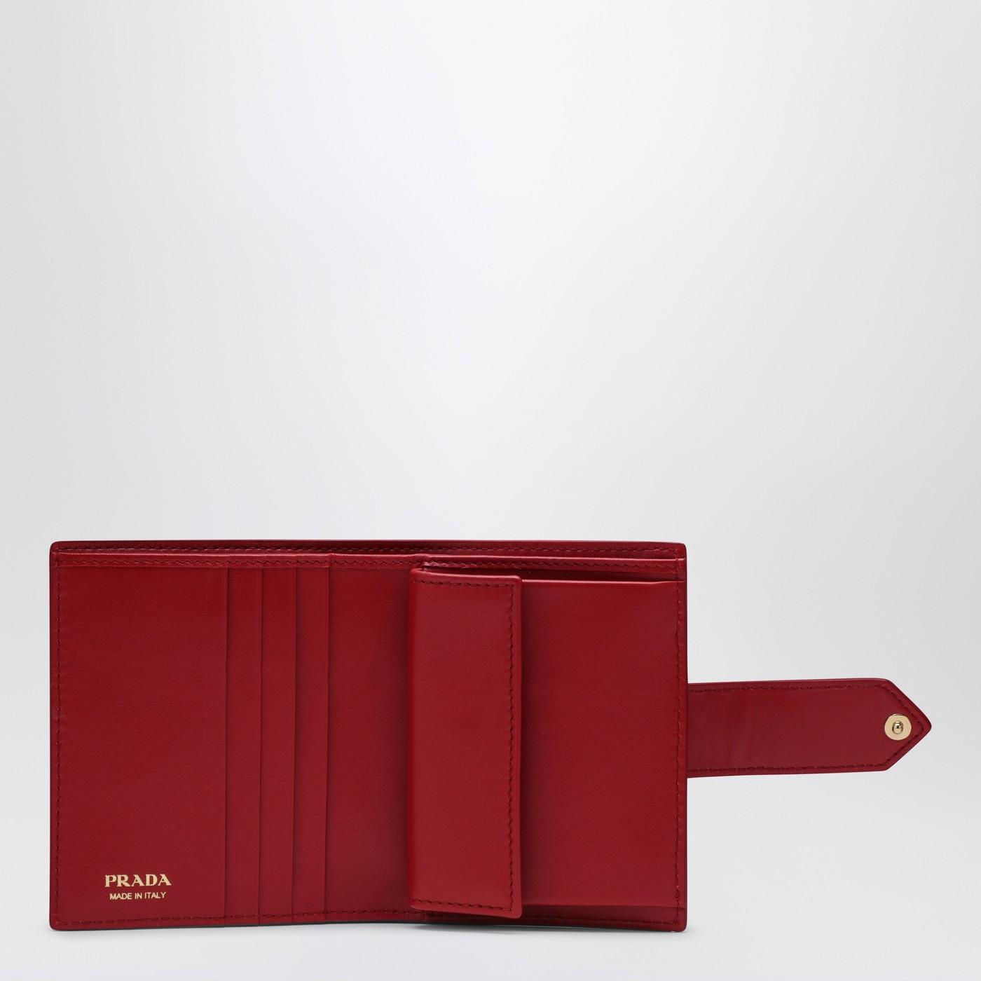 Prada red saffiano wallet hotsell