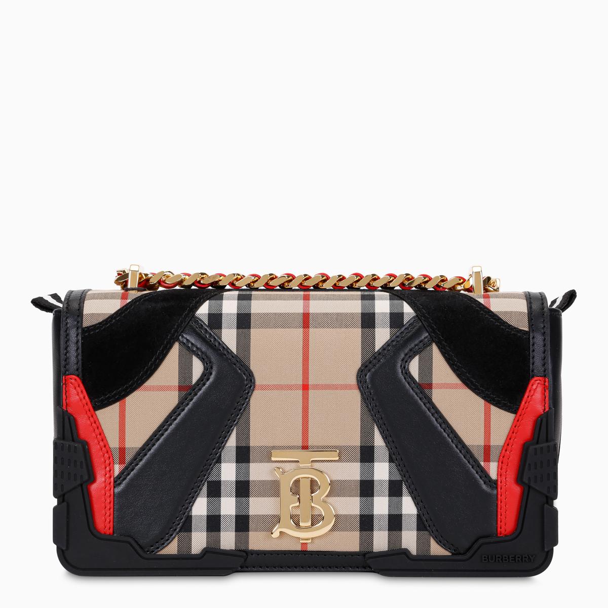 Burberry Leather Small Appliqué Vintage Check Lola Bag | Lyst