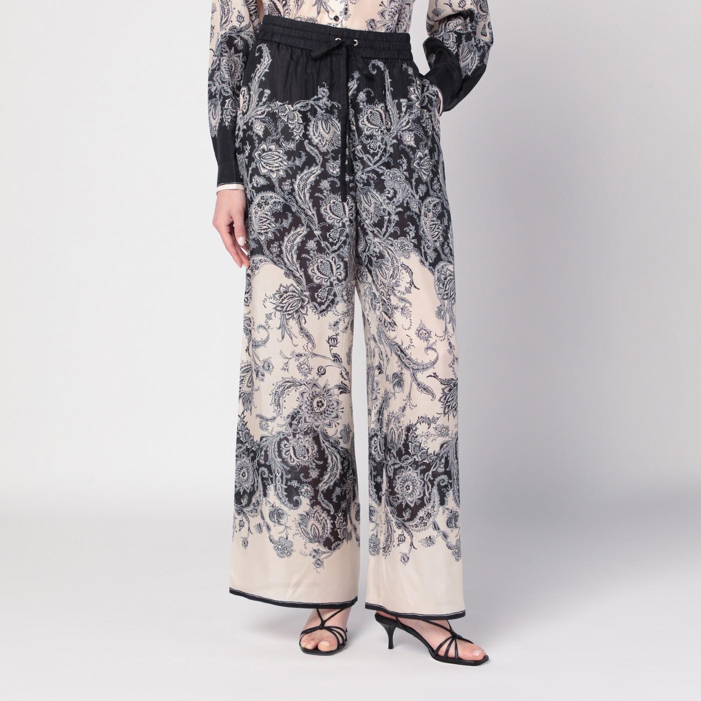 パンツ ZIMMERMANN CREAM RHIANNON TROUSERS WITH FANTASY PRINT Zimmermann Cream Rhiannon Trousers With Fantasy Print | Lyst