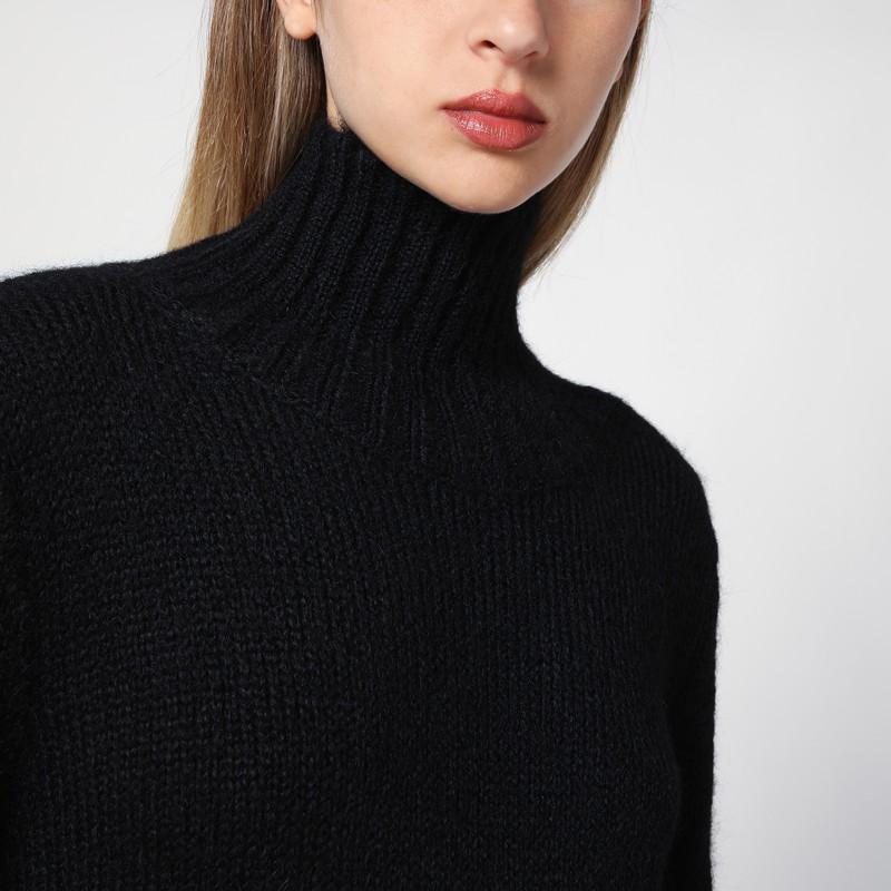 ワンピース JIL SANDER LONG BLACK ALPACA TURTLENECK DRESS Jil Sander Long Alpaca Turtleneck Dress in Black | Lyst