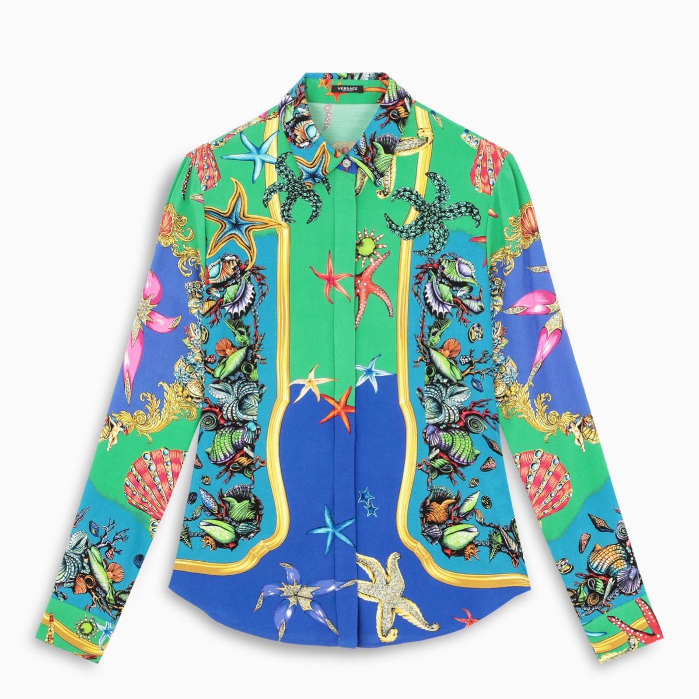 Figuur voor het geval dat Scheiding Versace Starfish-print Shirt in Green | Lyst