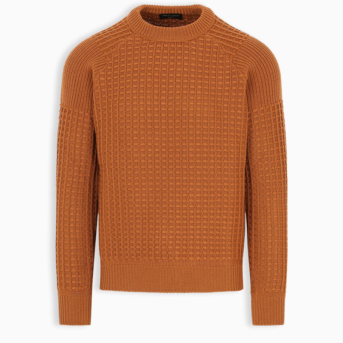Roberto Collina Wool Caramel Crew-neck Sweater in Cognac (Brown) for ...