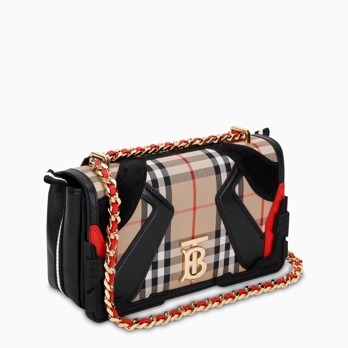 Burberry Leather Small Appliqué Vintage Check Lola Bag - Lyst