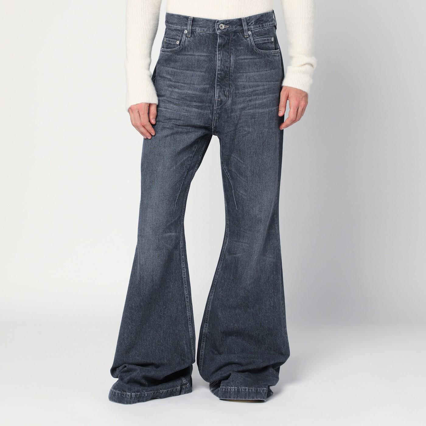 Rick Owens Washed Flared Jeans in Blue for Men | Lyst