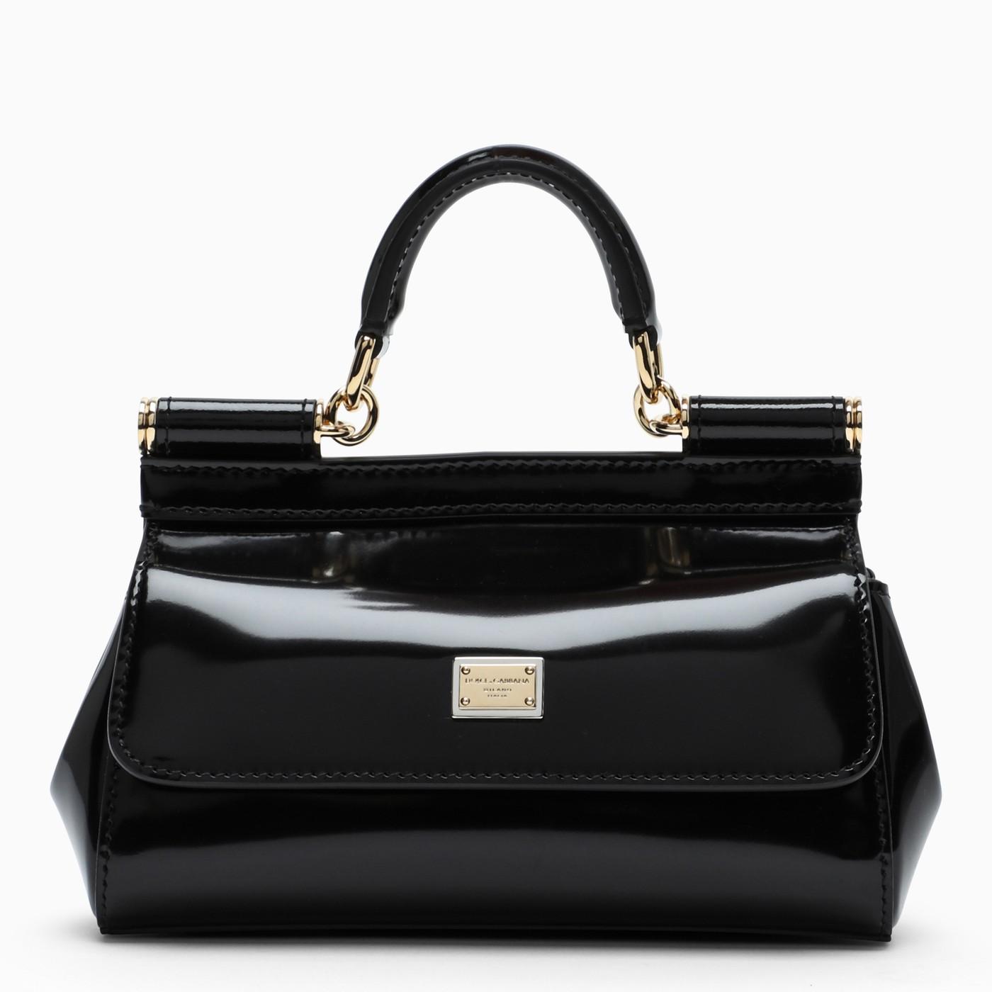 Dolce & Gabbana Black Patent Leather Miss Sicily Small Bag | Lyst