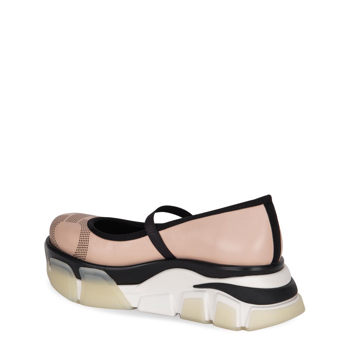 Ferragamo Leather Damskor Pink Ballerina Sneaker - Lyst