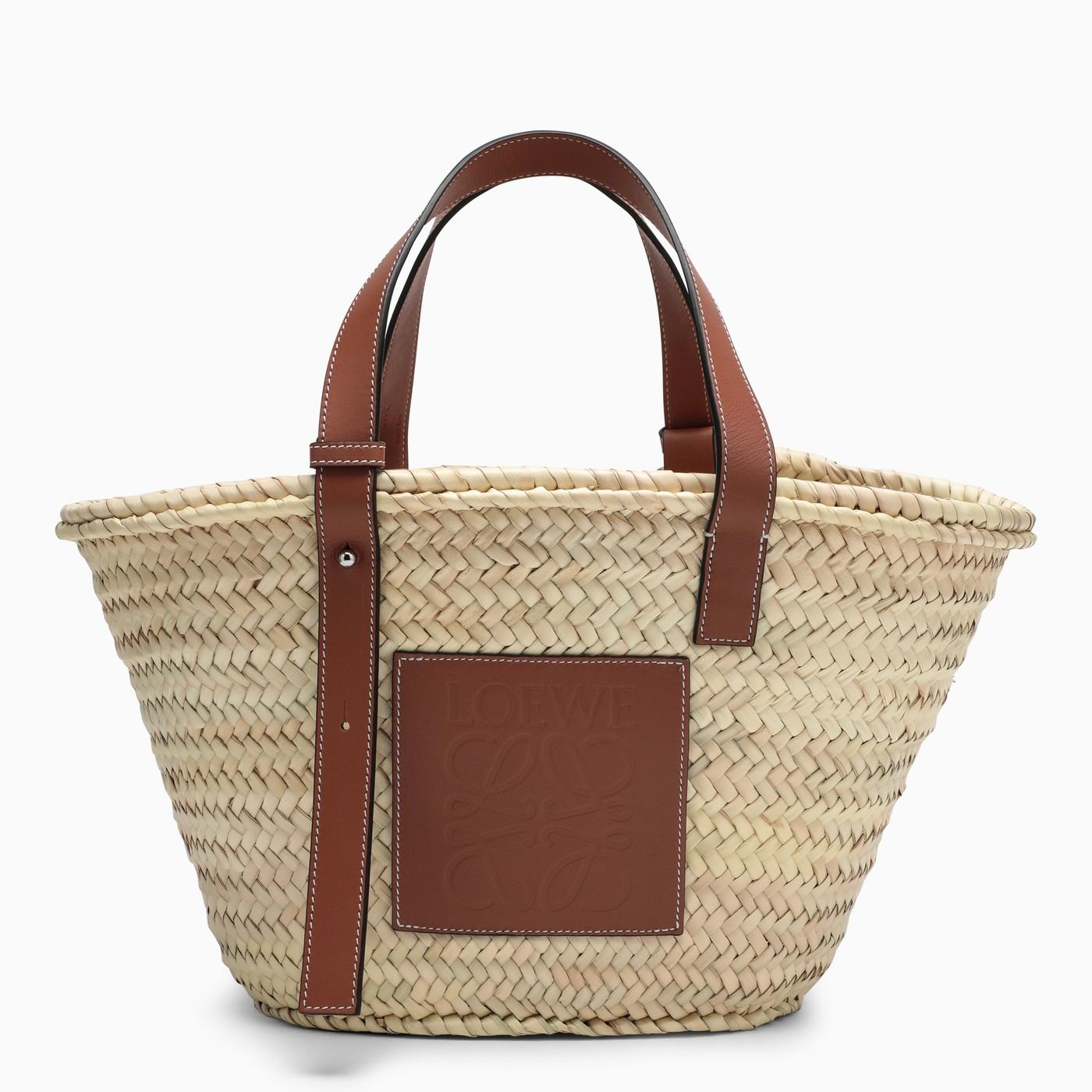 Loewe Natural Straw And Leather Bag in Brown Lyst