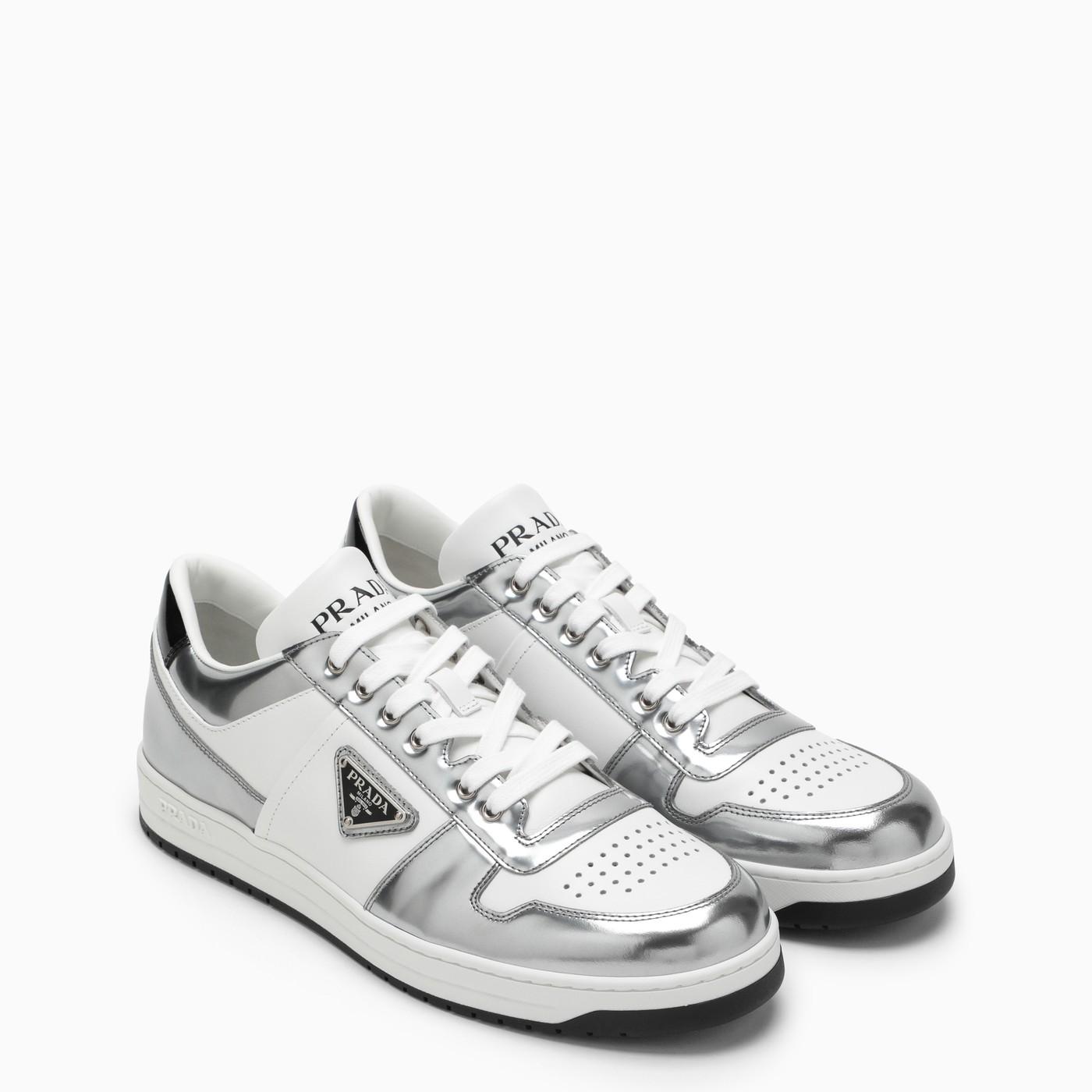 Prada Downtown /silver Trainer in White for Men | Lyst