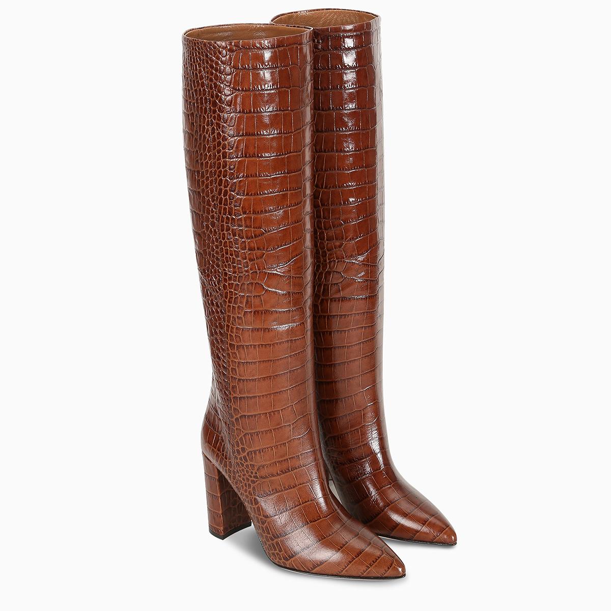 brown crocodile booties