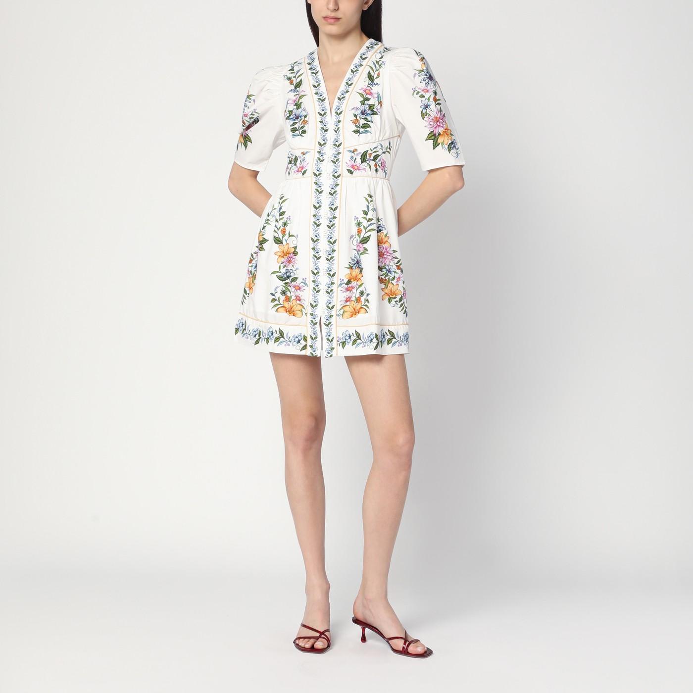 off-white sweet bloom dreamscape organic cotton mini dress Off White Sweet Bloom Dreamscape Organic Cotton Mini Dress Farm Rio