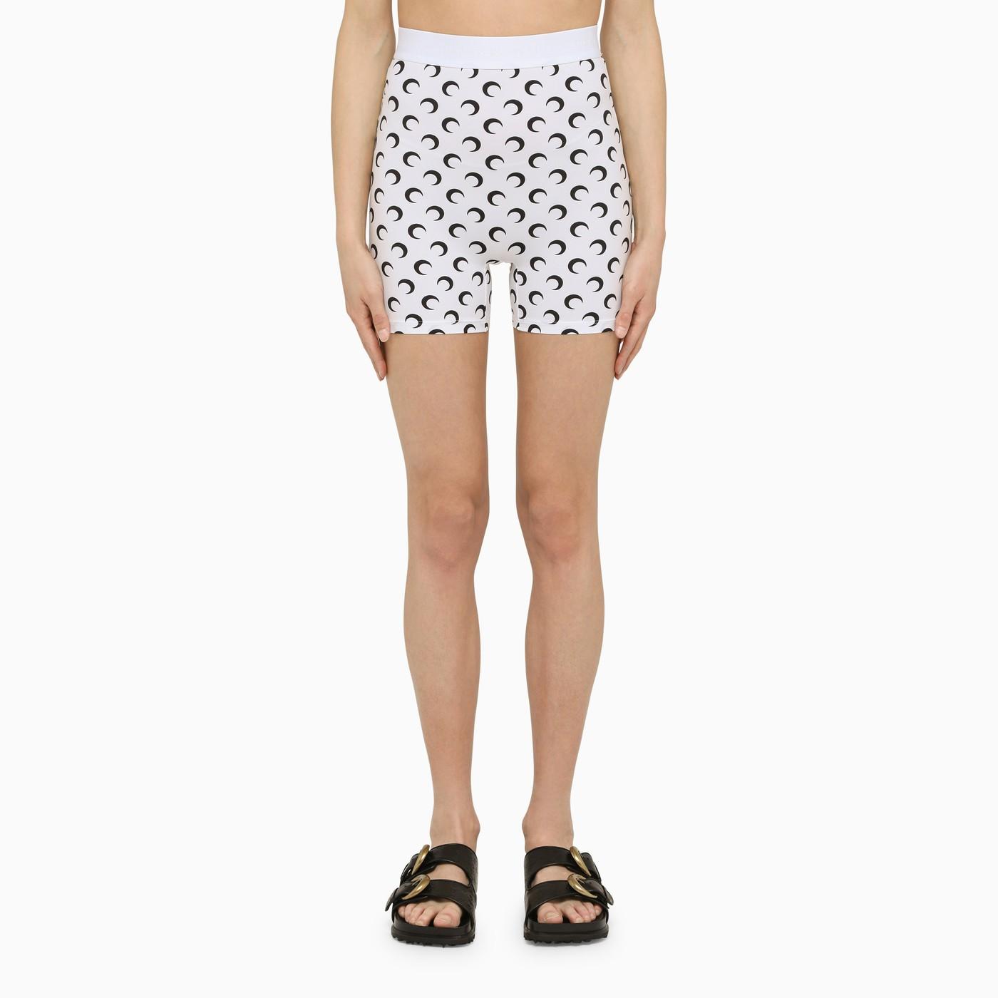 Marine Serre Moon Shorts White in Blue | Lyst
