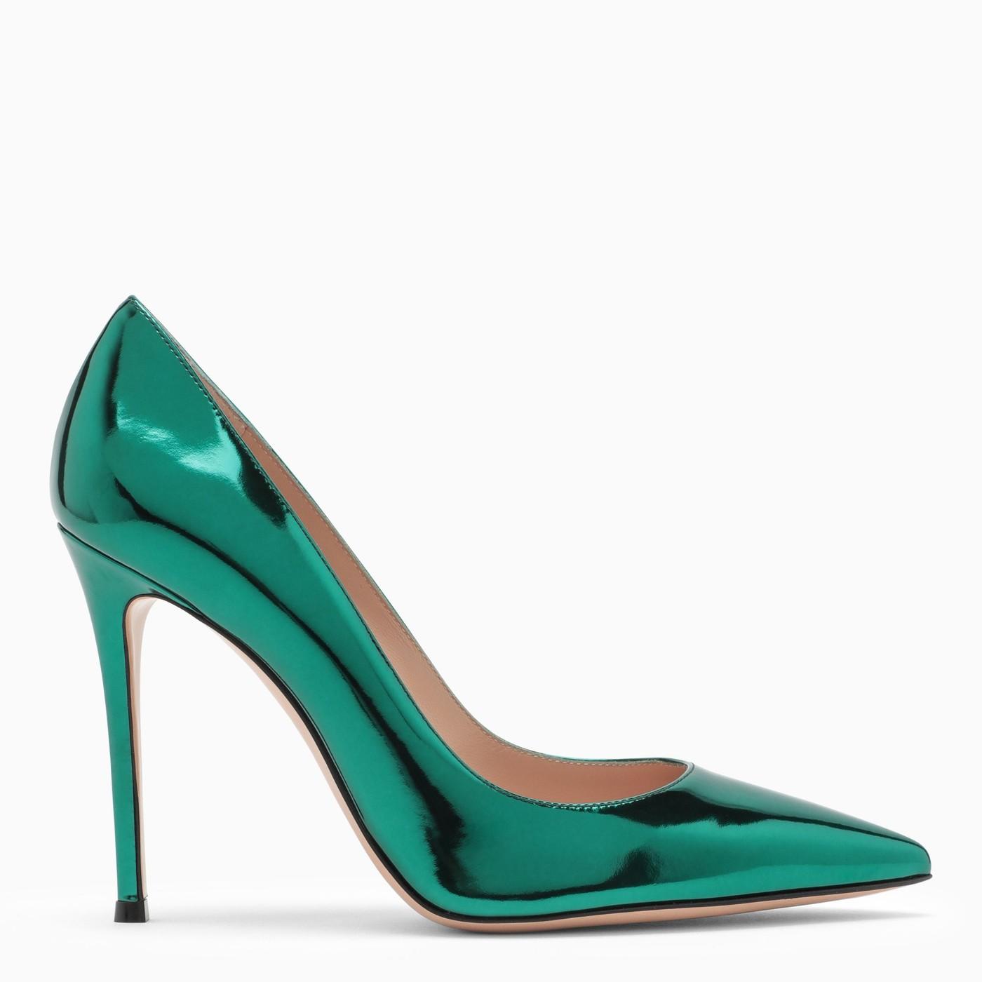 Metallic green cheap heels