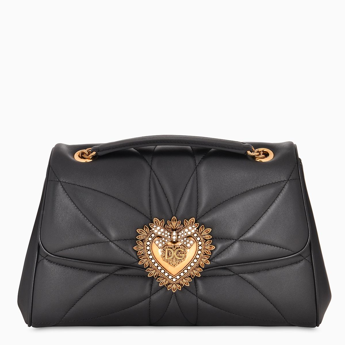 Dolce & Gabbana Leather Black Large Devotion Bag - Lyst