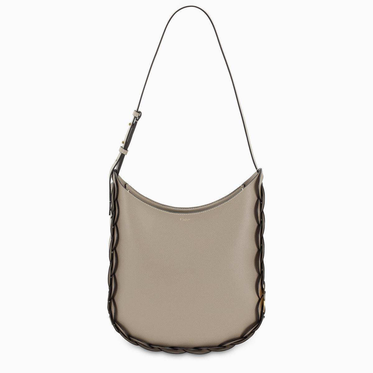 Chloé Darryl Small Smooth Leather Hobo Bag in Gray | Lyst