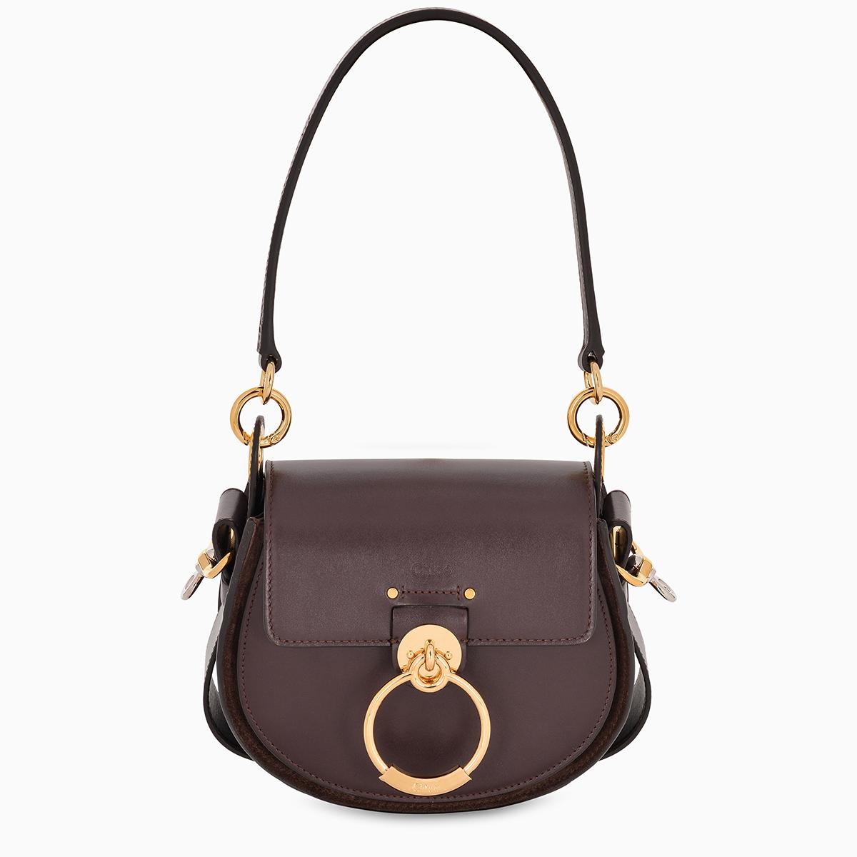 dark brown shoulder bag