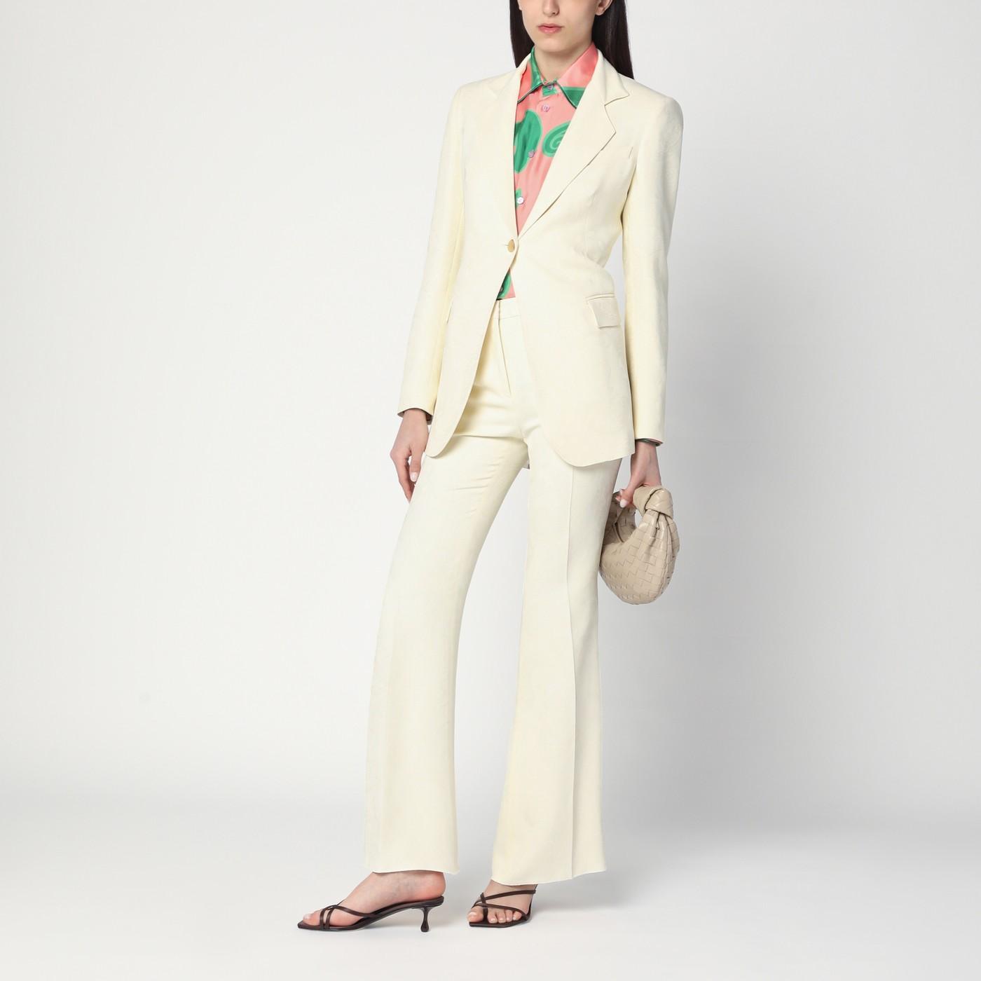 ジャケット ETRO White jacquard jacket with crossover detail Etro Jacquard Jacket With Crossover Detail in Natural | Lyst UK