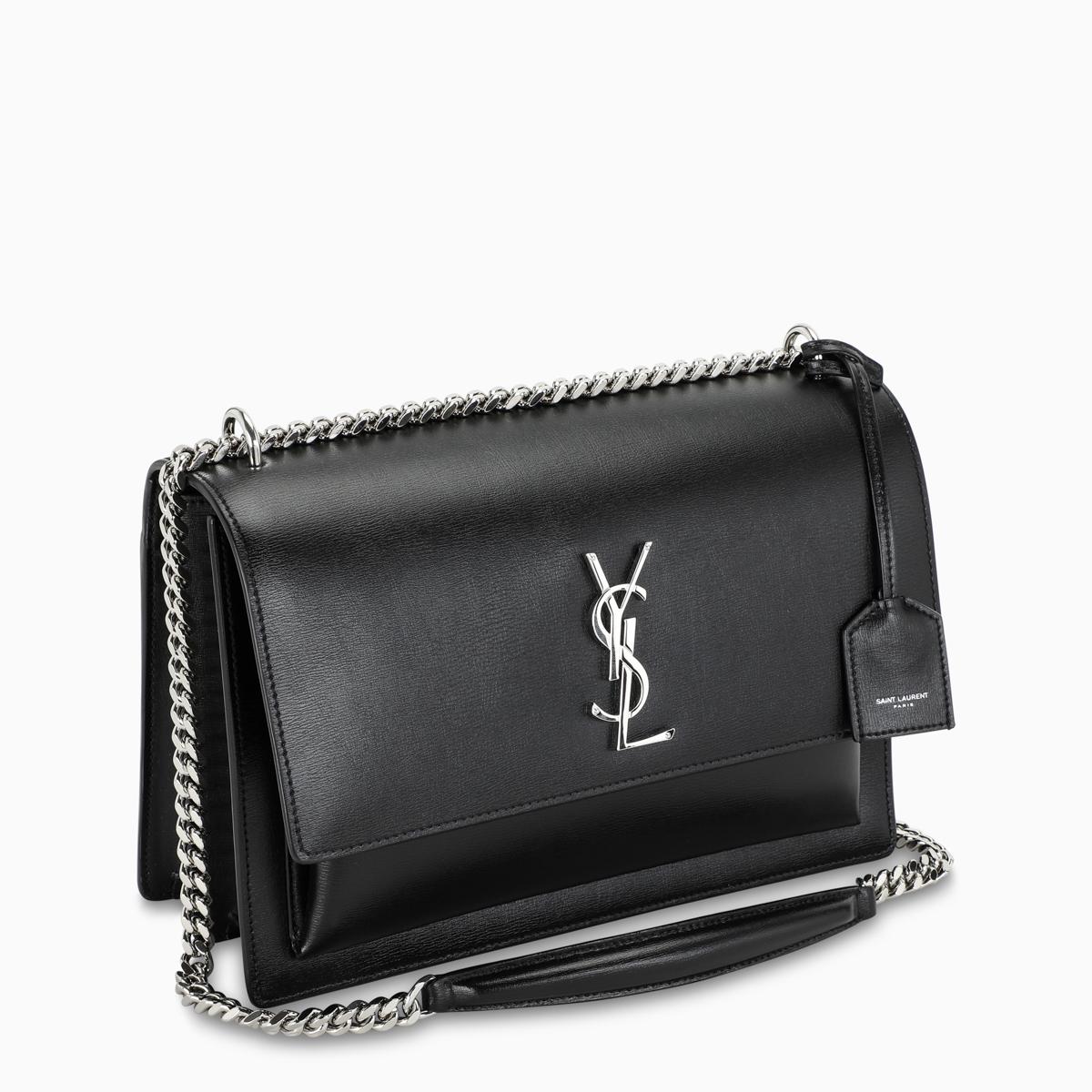 Saint Laurent Black/silver Large Sunset Bag Lyst