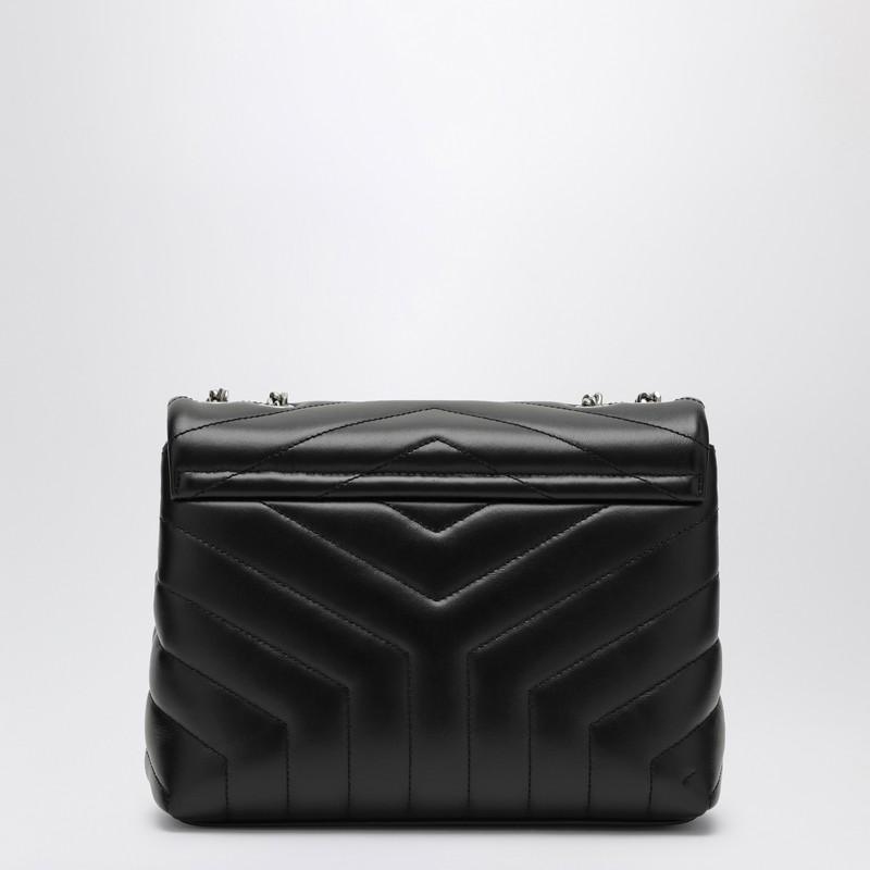 Saint Laurent Kleine Tasche Loulou Ysl Schwarz/Silber in Schwarz