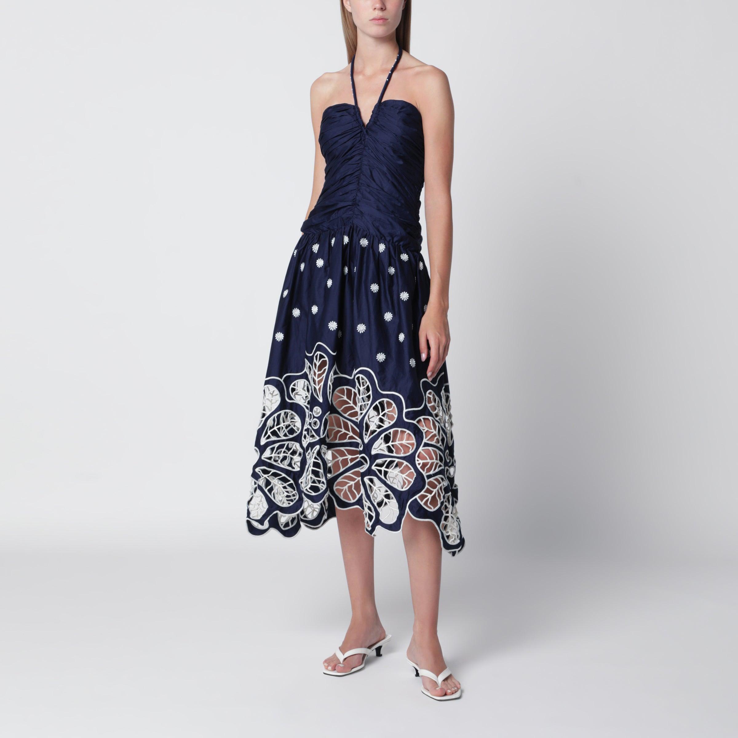 blue lace banana midi dress NWT Banana Republic Lace Midi Dress Navy Blue Sz 0