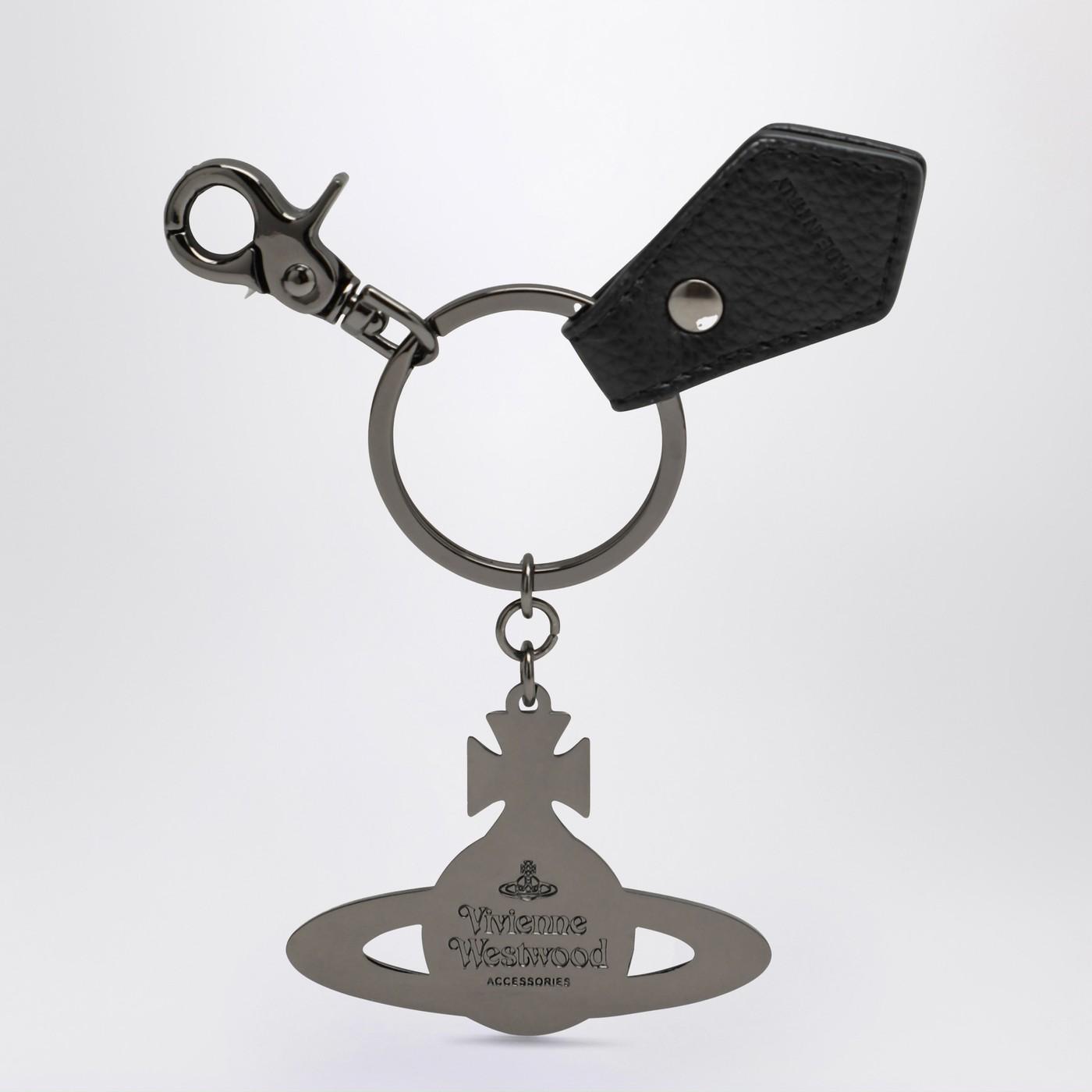 キーホルダー・キーリング Vivienne Westwood Black Hammered l Orb Keychain Vivienne Westwood Hammered Metal Orb Keychain in Black | Lyst