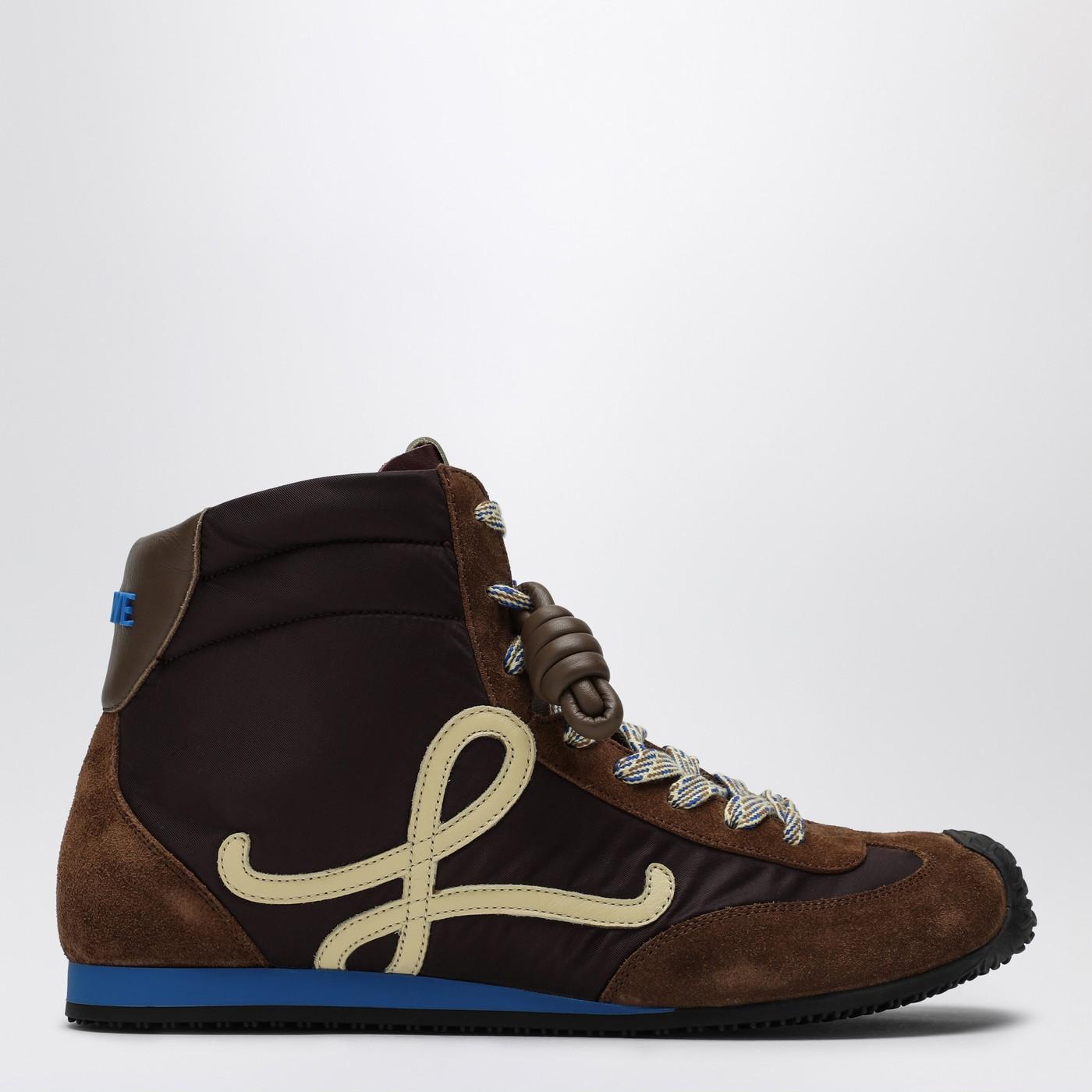 スニーカー Loewe High-Top Loewe Sneakers With Textured Design And Logo Loewe High Top Sneaker in Natural & White | FWRD