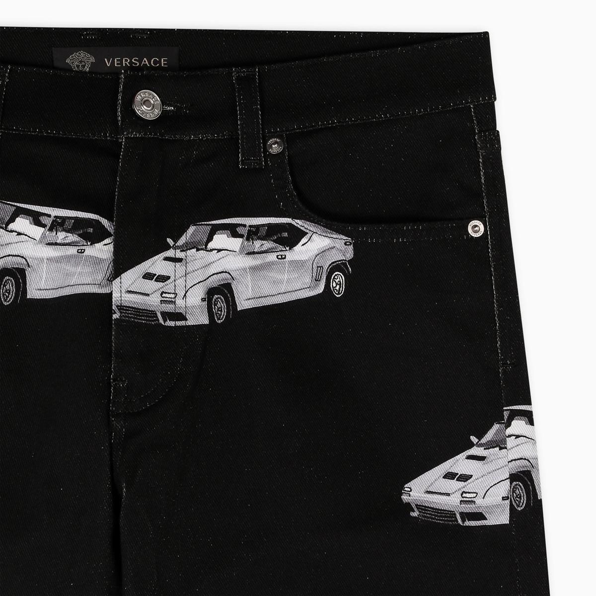 Versace Race Car Print Jeans in Black for Men | Lyst