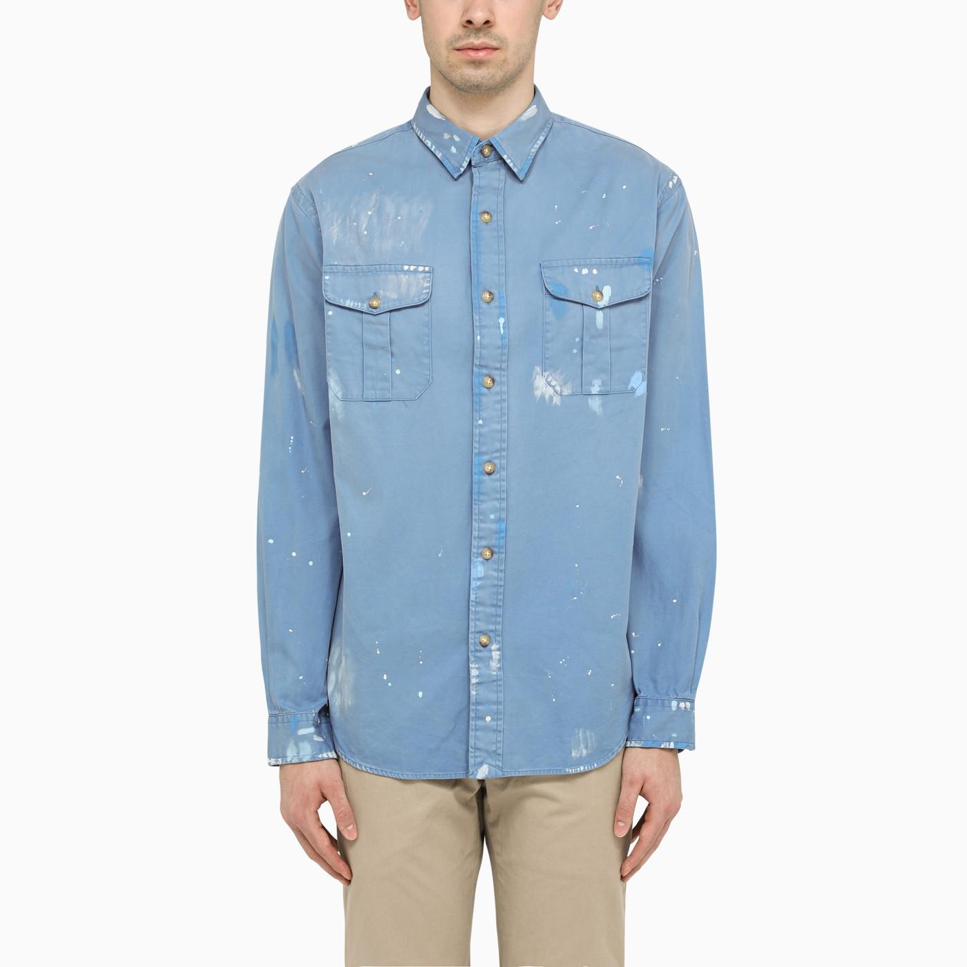 Polo Ralph Lauren Blue Paint Effect Shirt for Men Lyst