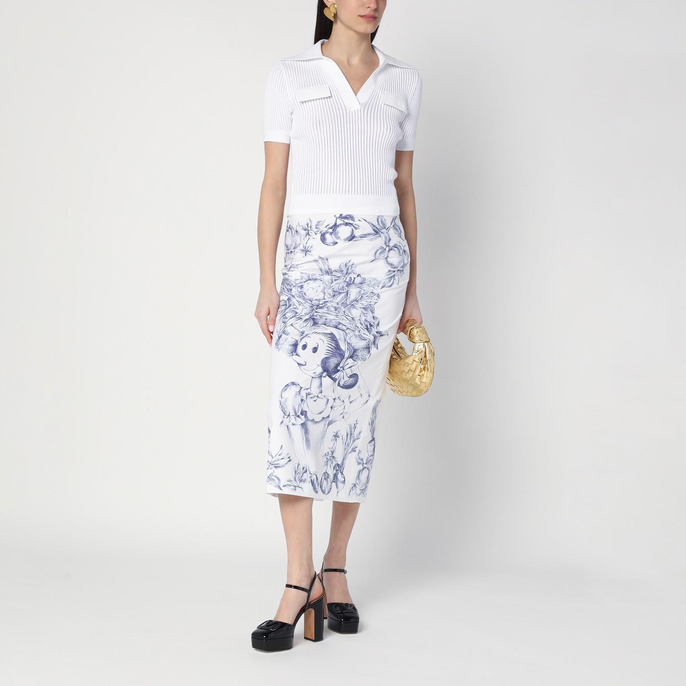 スカート Moschino Longuette skirt with Olivia print Moschino Longuette Skirt With Olivia Print in Blue | Lyst