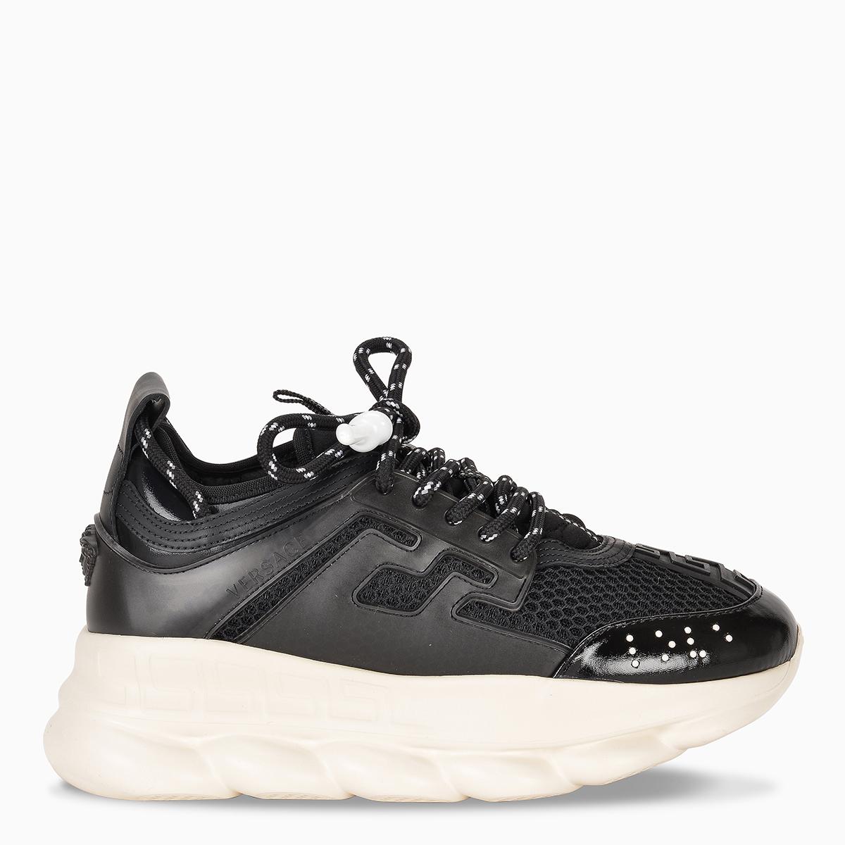Versace Black Chain Reaction Sneakers - Lyst