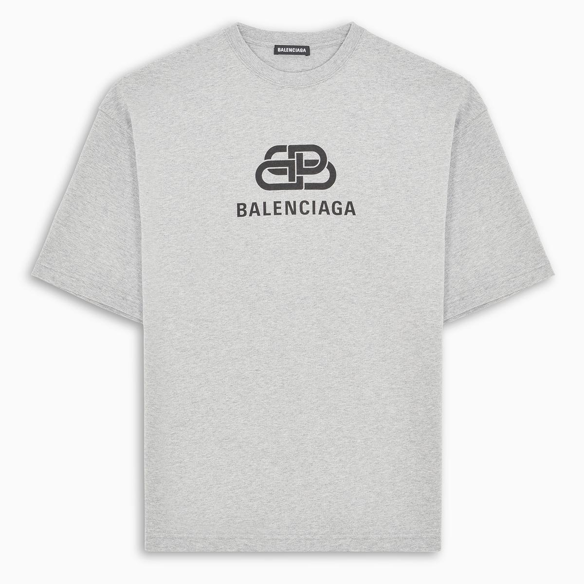 Balenciaga Logo T-shirt Grey in Gray for Men | Lyst