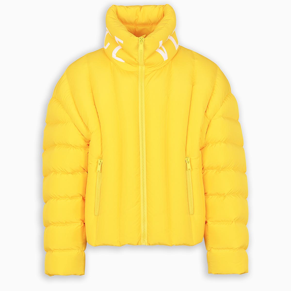 Versace Yellow Padded Jacket With Logo 