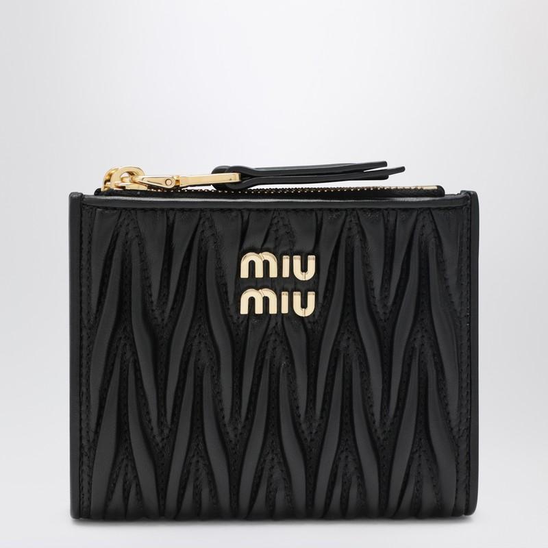 【ねなかゆ】Miu Miu Leather Wallet Miu Matelasse Nappa Leather Wallet Miu Miu Geldbeutel ねなかゆ