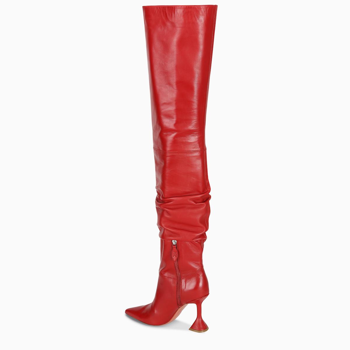 AMINA MUADDI Red Olivia High Boots | Lyst