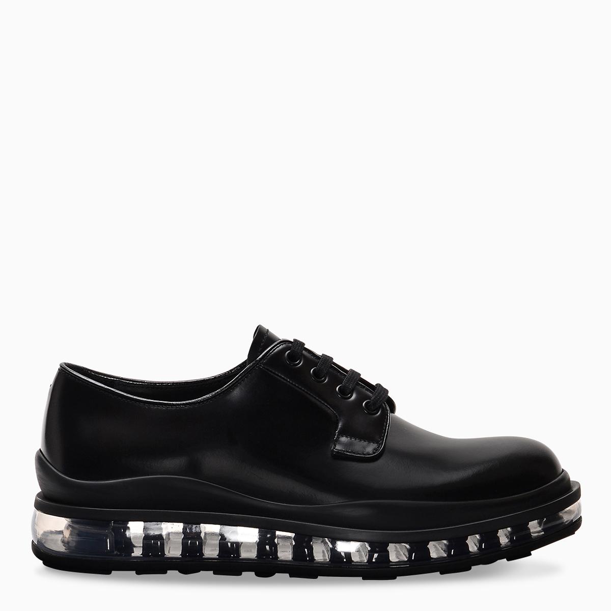 Prada Leather Black Levitate Derby Shoes for Men - Lyst