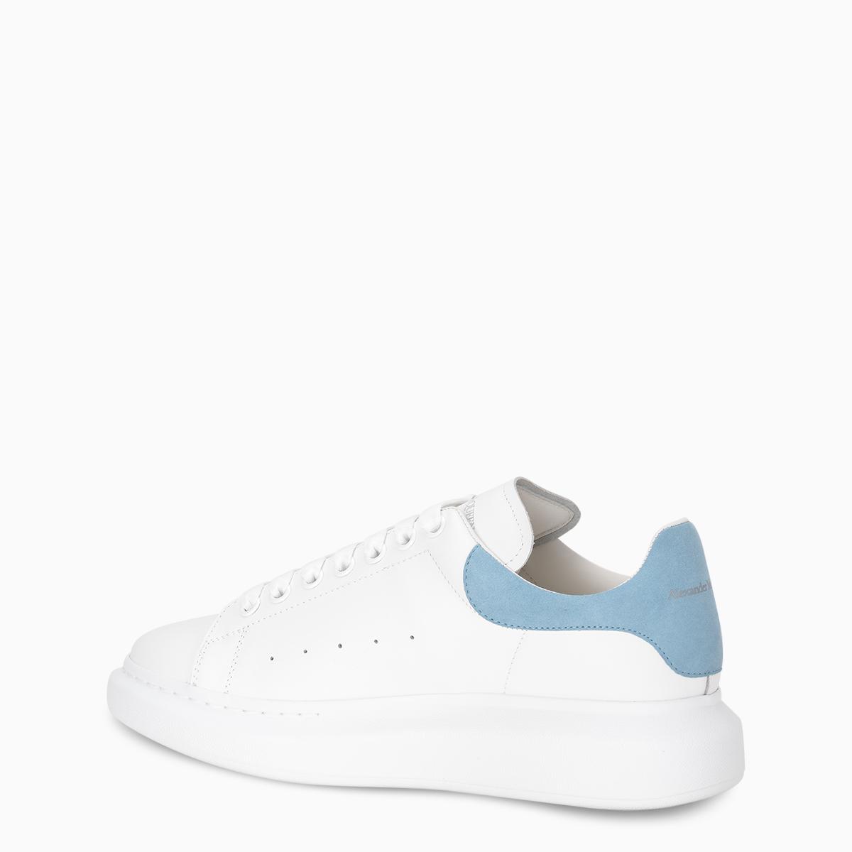 Alexander McQueen Leather White And Light Blue Oversize Sneakers for Men |  Lyst