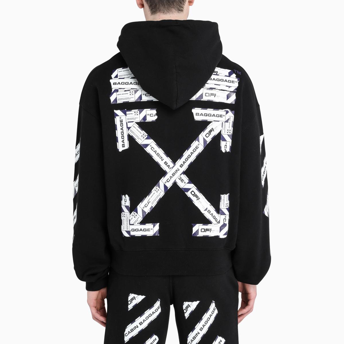 Off White c o Virgil Abloh Airport Tape Arrows Logo Hoodie in