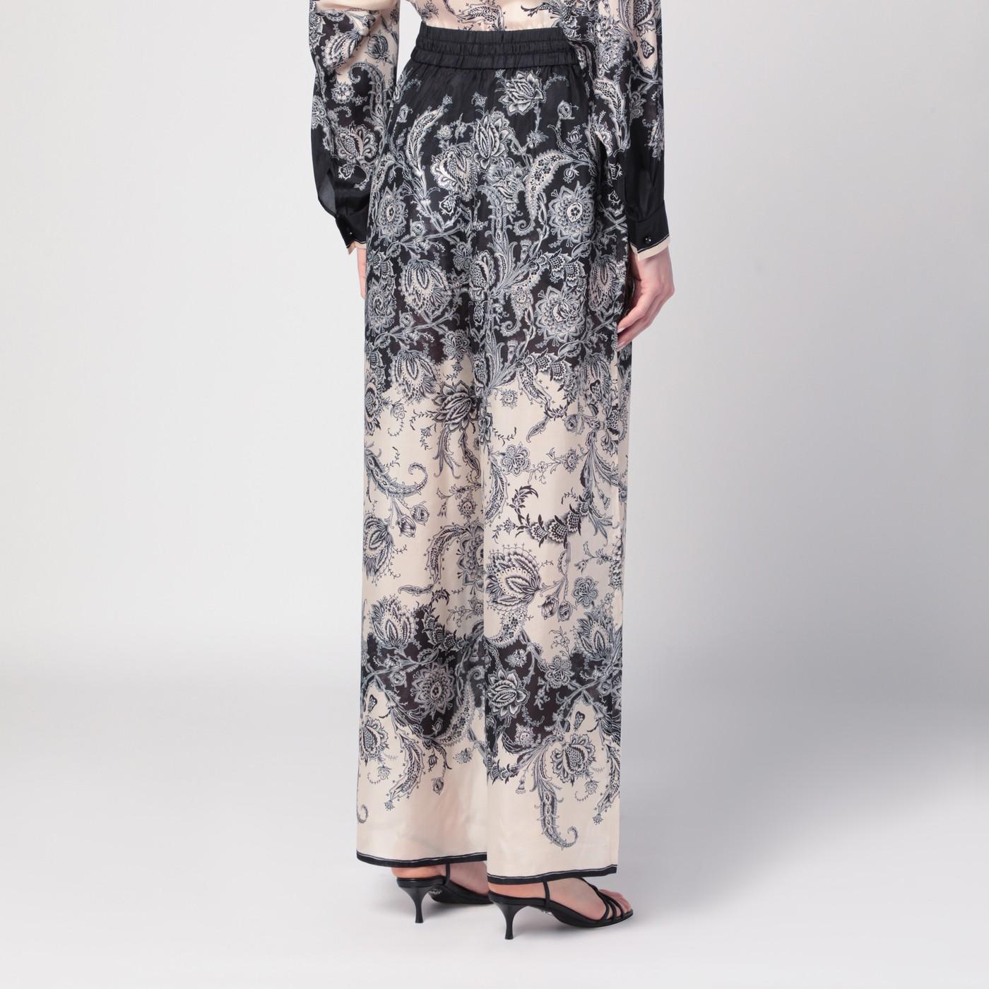 パンツ ZIMMERMANN CREAM RHIANNON TROUSERS WITH FANTASY PRINT Zimmermann Cream Rhiannon Trousers With Fantasy Print | Lyst