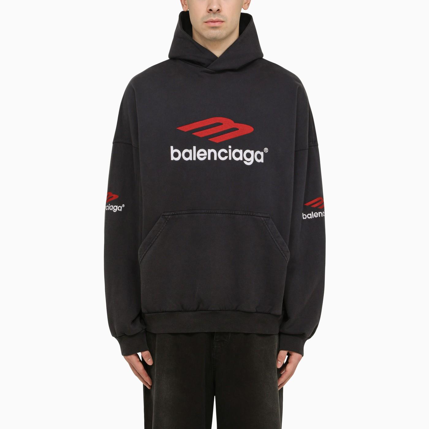 Balenciaga Icon B Sport Hoodie Black/red for Men | Lyst