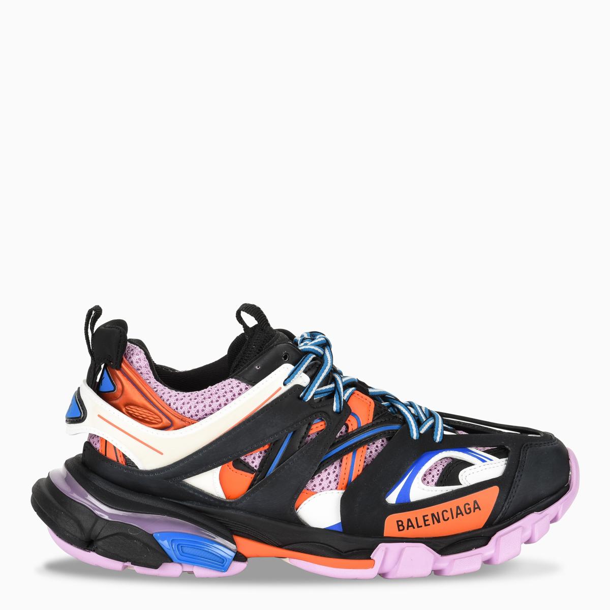 Balenciaga Black, Orange And Pink Track Sneakers in Blue | Lyst