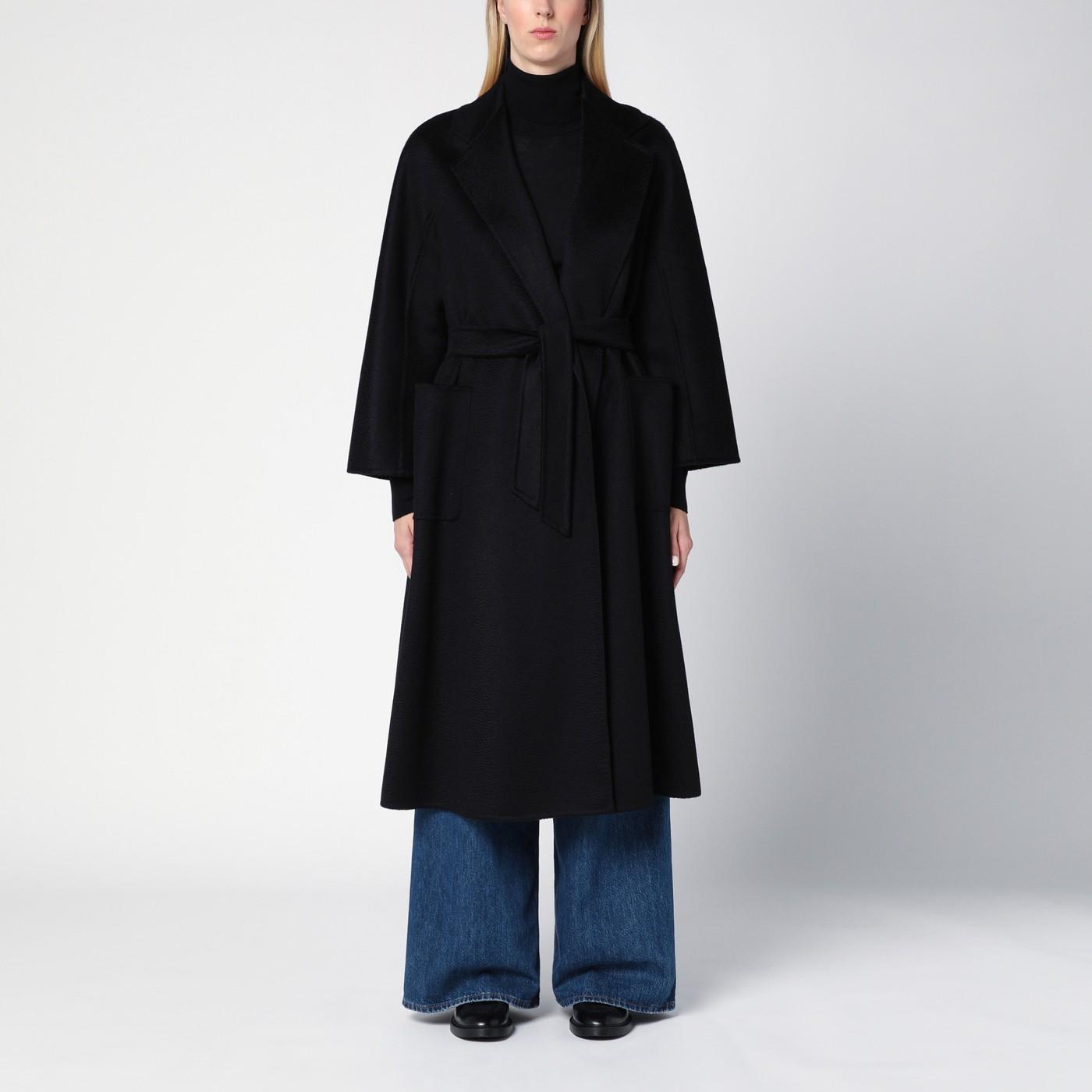 Max Mara Black Cashmere Long Coat Lyst