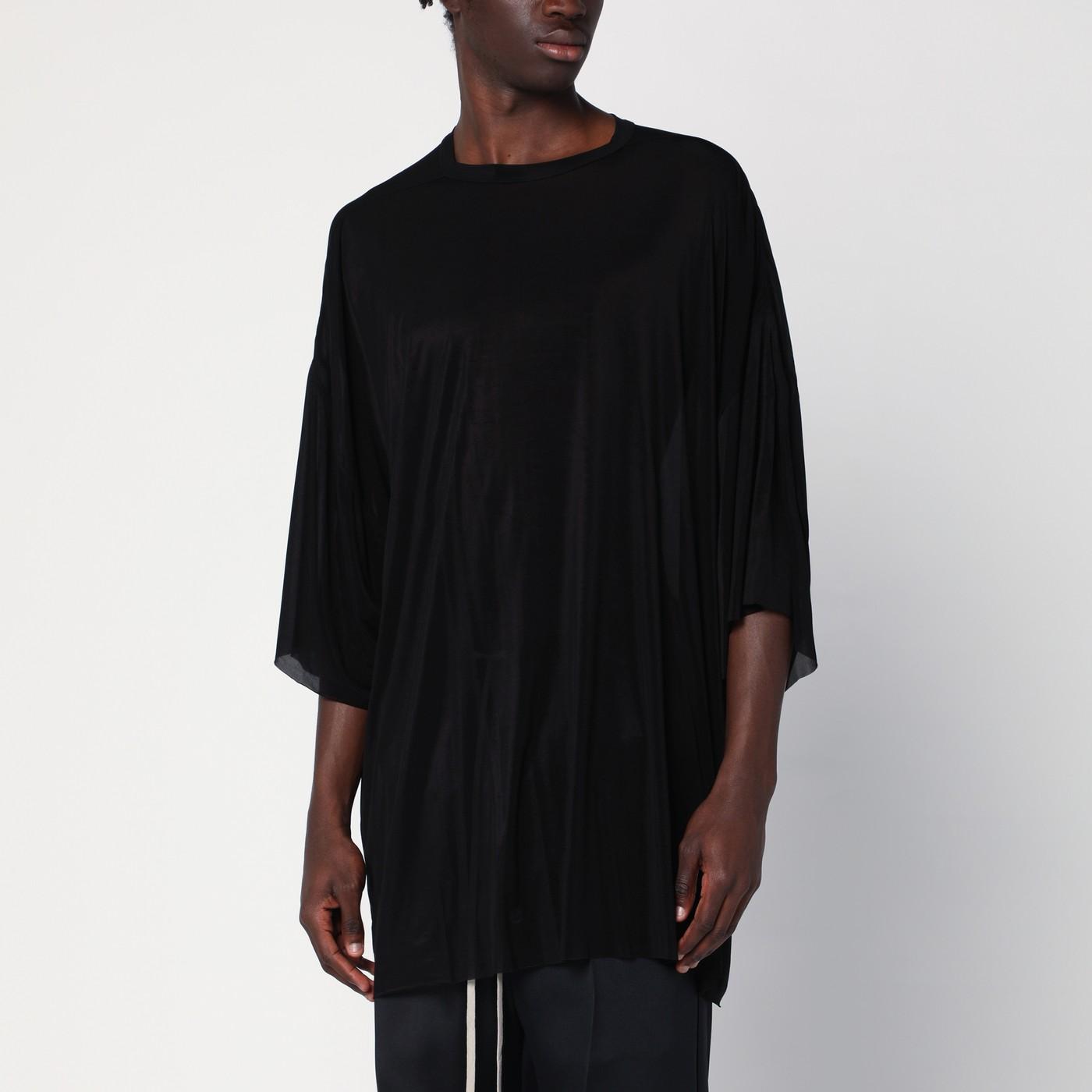 Tシャツ・カットソー RICK OWENS OVERSIZED BLACK CUPRO T-SHIRT Rick Owens Oversized Cupro T-Shirt in Black for Men | Lyst