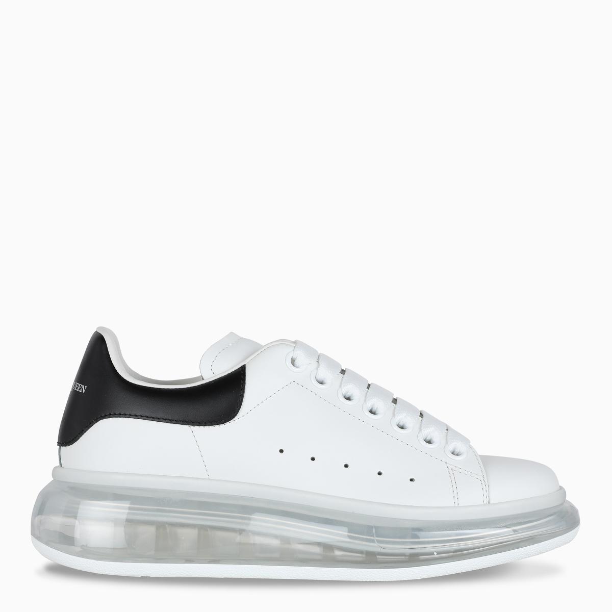 Alexander McQueen Womens Oversized Clear Sneaker in White/Black (White ...