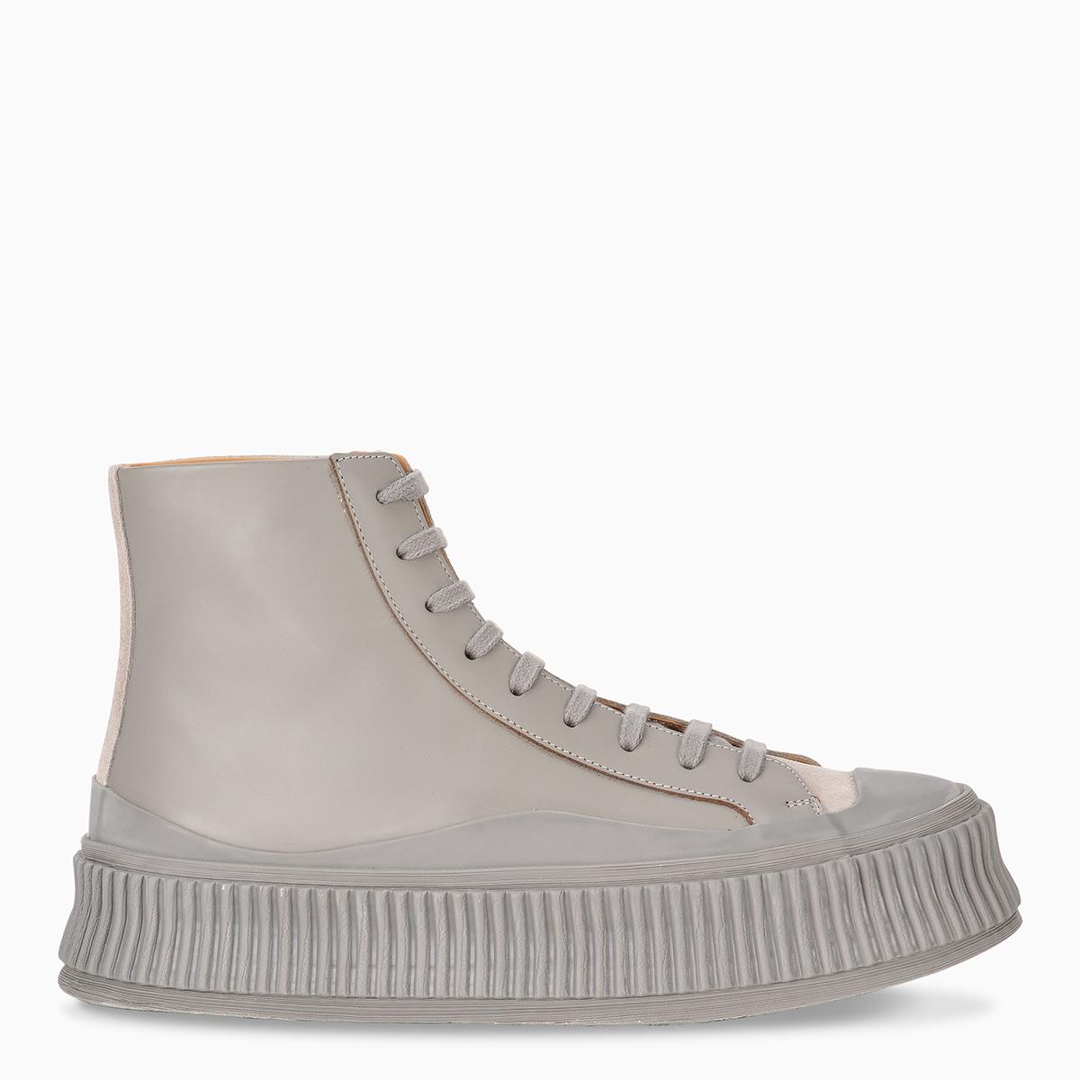 Jil Sander Leather Platform Hi-top Sneakers in Grey (Gray) for Men ...