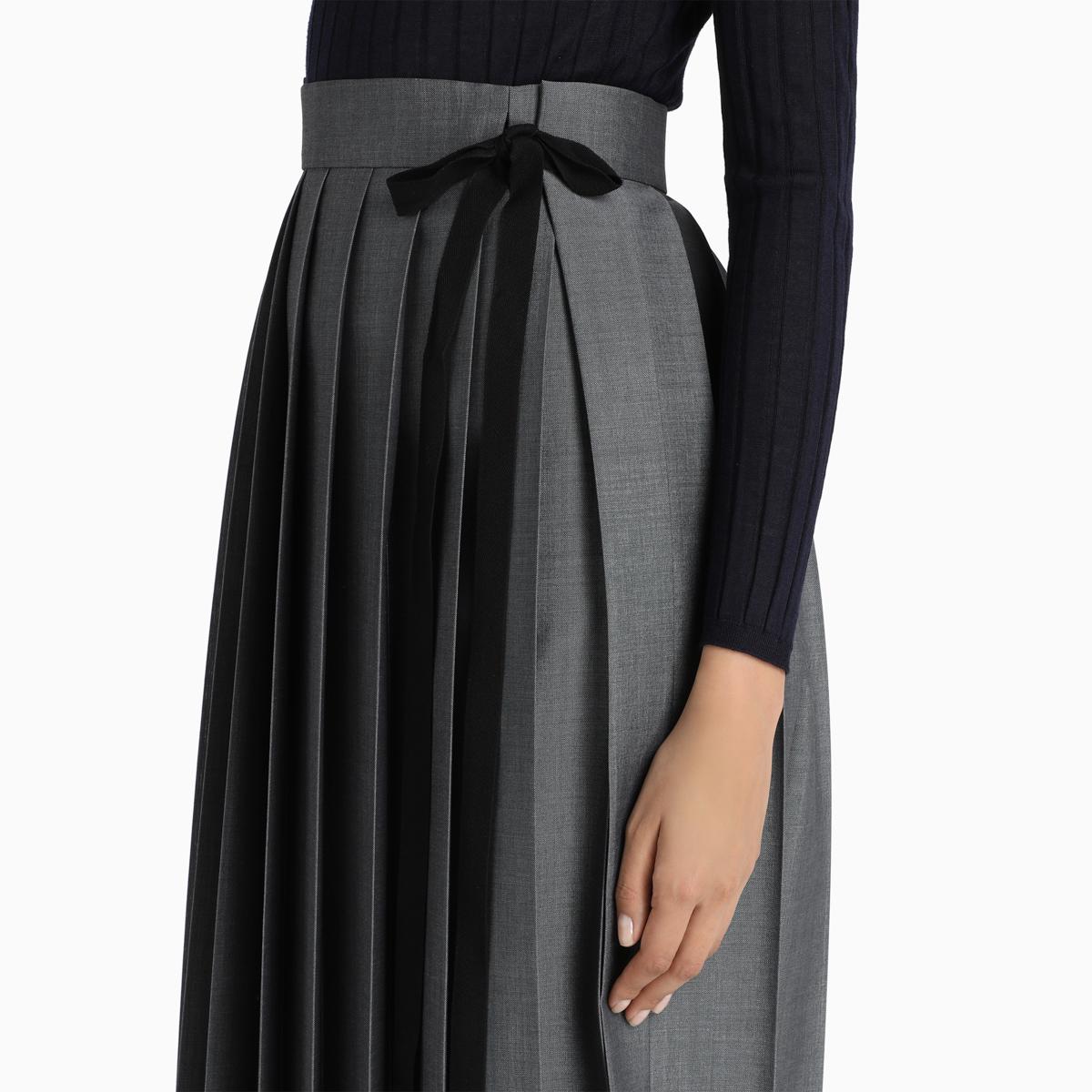 Prada Grey Pleated Skirt in Gray Lyst