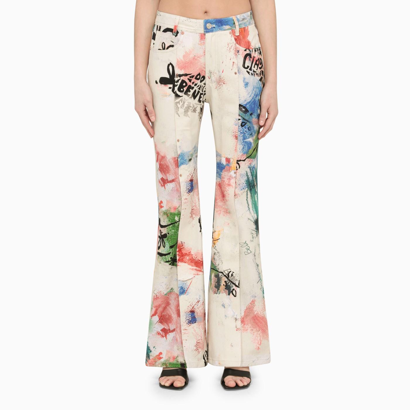 ANDERSSON BELL Graffiti Print Flared Jeans | Lyst