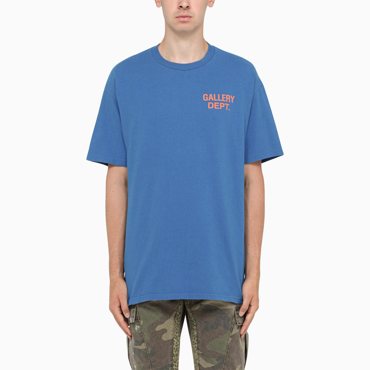 Out of breath Antagonize exit GALLERY DEPT. T-shirt With Orange Logo Print in Blue for Men | Lyst