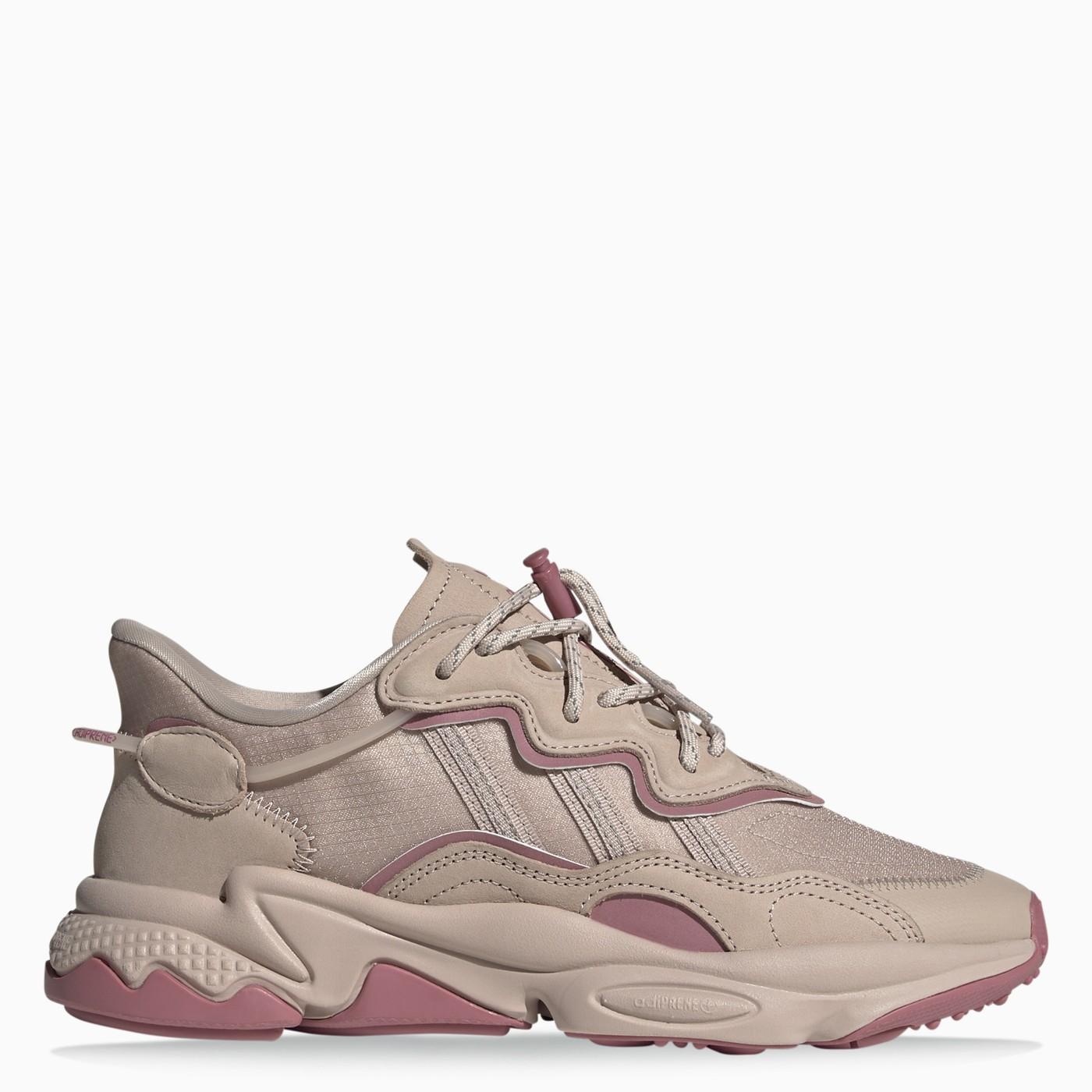 adidas Originals Beige/pink Ozweego Sneakers in Gray | Lyst