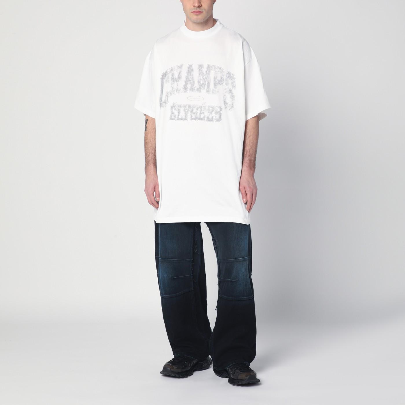オーバーサイズ♪【BALENCIAGA】Champs Elysees' Tシャツ Balenciaga T-shirt Over Champs-elysées in White for Men | Lyst