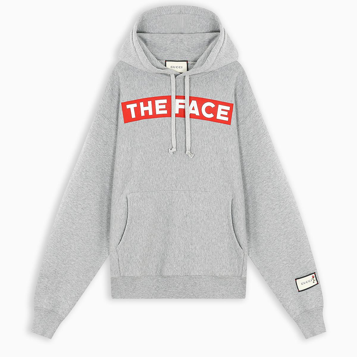 Gucci Cotton Oversized Text Print Hoodie in Grey (Gray) for Men - Lyst