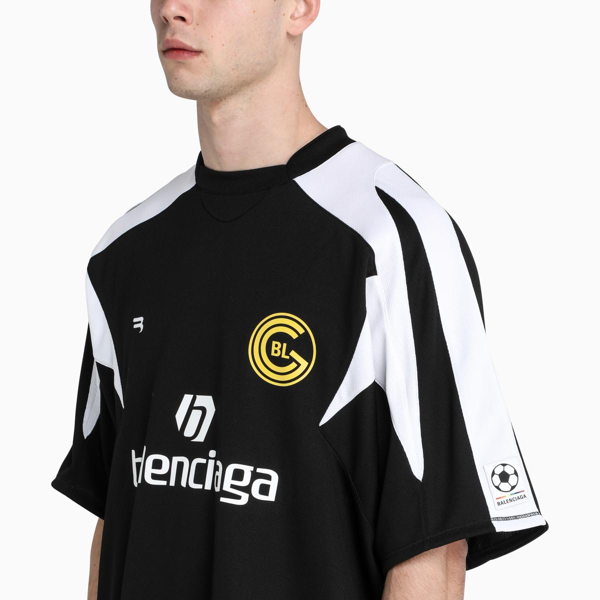 Balenciaga Cotton Soccer T-shirt in Black White (Black) for Men | Lyst